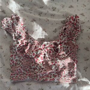 Floral Ruffle crop top